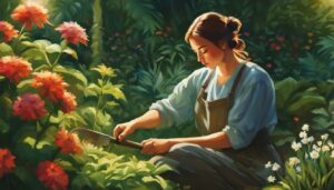 mindful weeding, garden maintenance meditation, zen gardening practices