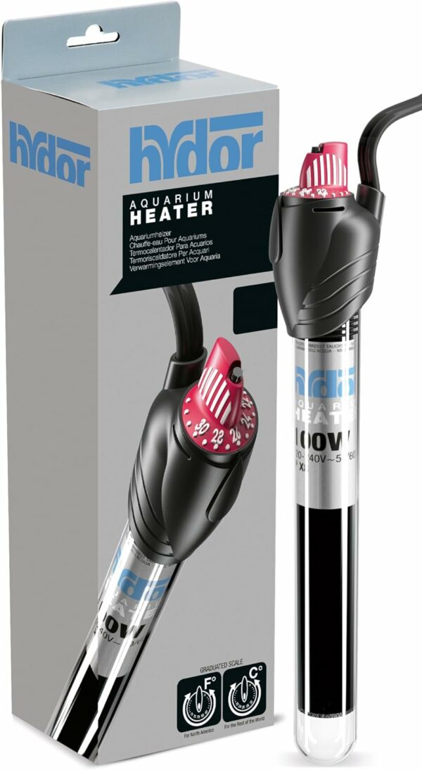 Hydor Theo Shatterproof Aquarium Heater, 400-Watt & Ideal For 80 To 105 Gallon Fish Tanks, 15.5 Inches Long