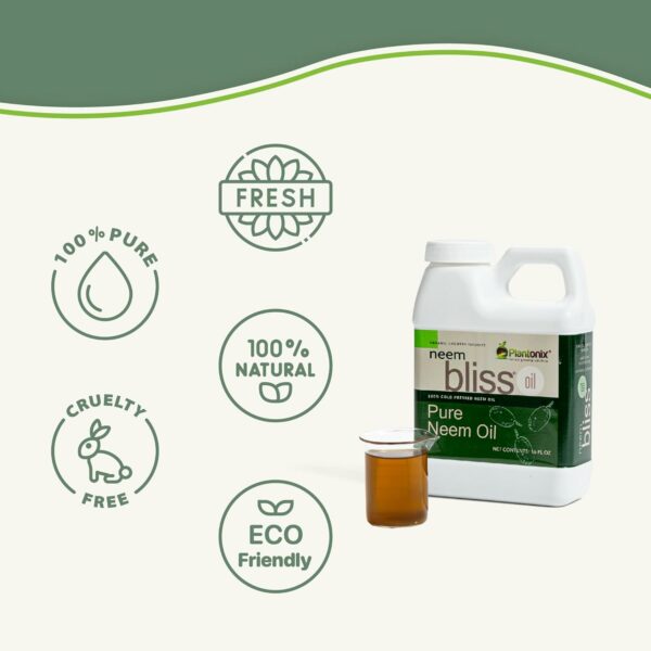 Neem Bliss (16 Fl Oz) - Pure Neem Oil Concentrate - 100% Cold Pressed Neem Oil - All-Natural Neem Oil Concentrate - Pure Neem Oil Extract - Unrefined Neem Oil for Hair - Neem Seed Oil Concentrate - Image 15