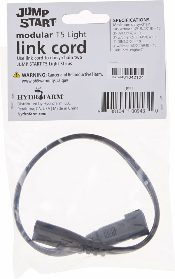 Jump Start JSFL T5 Strip Fixture, Modular Systems, 9" Link, 9" Cord - Image 4
