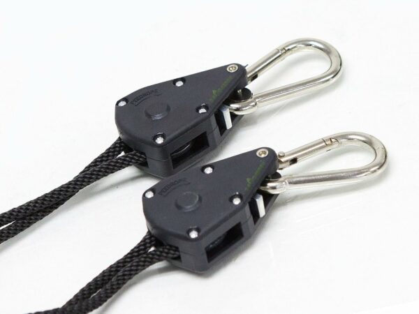 7FT Adjustable Nylon Rope Metal Ratchet Hangers (Pair of 1/8" (150LB Max)) - Image 7