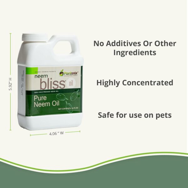Neem Bliss (16 Fl Oz) - Pure Neem Oil Concentrate - 100% Cold Pressed Neem Oil - All-Natural Neem Oil Concentrate - Pure Neem Oil Extract - Unrefined Neem Oil for Hair - Neem Seed Oil Concentrate - Image 8