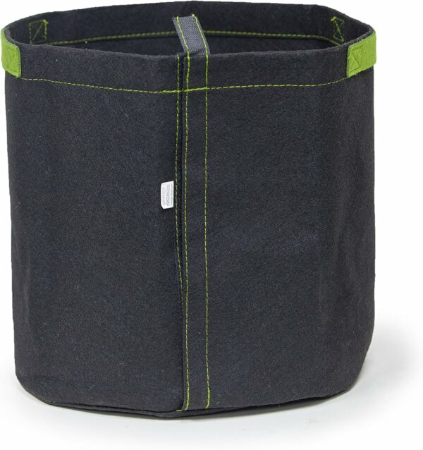 5pcs 1-Gallon Transplanter Fabric Pots/Breathable Planting Grow Bags w/Open-Lock-Strap & Handles (Black) - Image 11