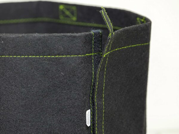 5pcs 1-Gallon Transplanter Fabric Pots/Breathable Planting Grow Bags w/Open-Lock-Strap & Handles (Black) - Image 13